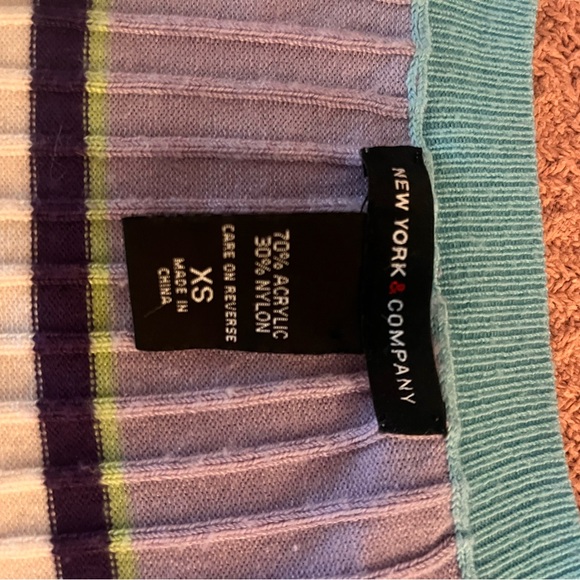 New York and Company striped color block sweater - Picture 4 of 4